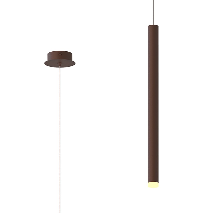 Photograph: Mantra Cala Single LED Pendant Rust Brown