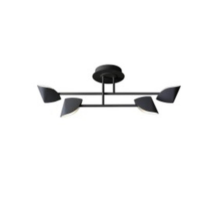 Photograph: Mantra Capuccina Small LED 4 Light Semi-Flush Ceiling Light Black - 3000K