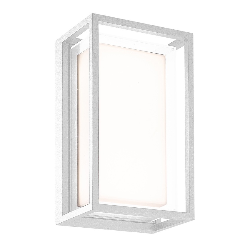 Photograph: Mantra Chamonix Rectangular LED Exterior Wall Light White - 3000K, IP65