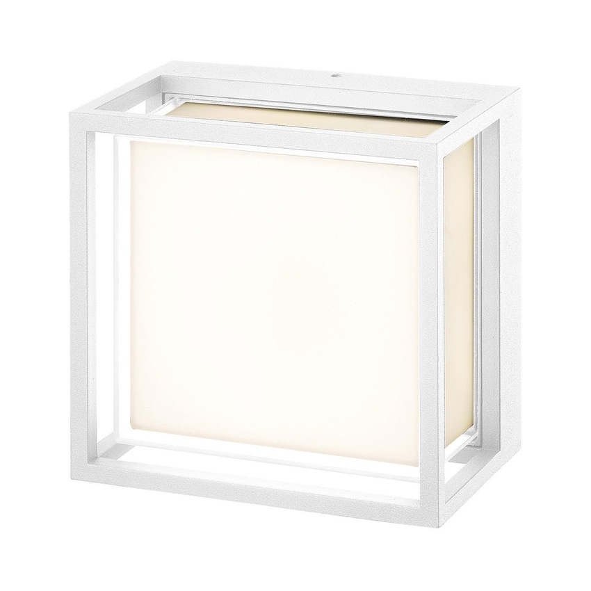 Photograph: Mantra Chamonix Square LED Exterior Wall Light White - 3000K, IP65