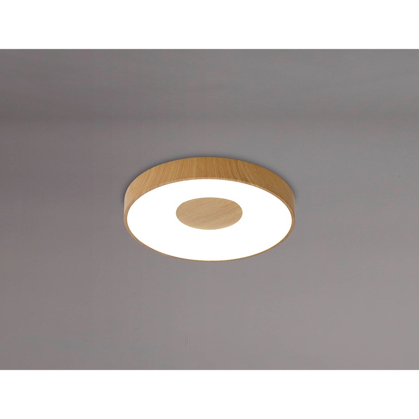 Photograph: Mantra Coin 56W LED Round Ceiling Light Wood Effect