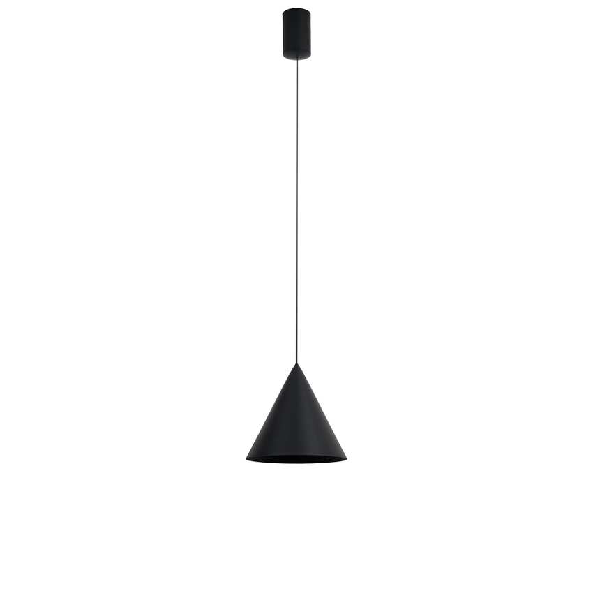 Photograph: Mantra Cono 18cm Black Metal Single Led Pendant Light - 3000K