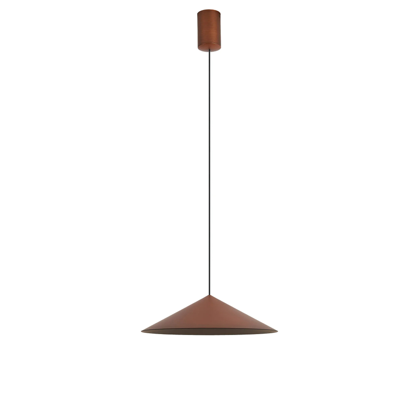 Photograph: Mantra Cono 30cm Copper Finish Metal Single Led Pendant Light - 3000K