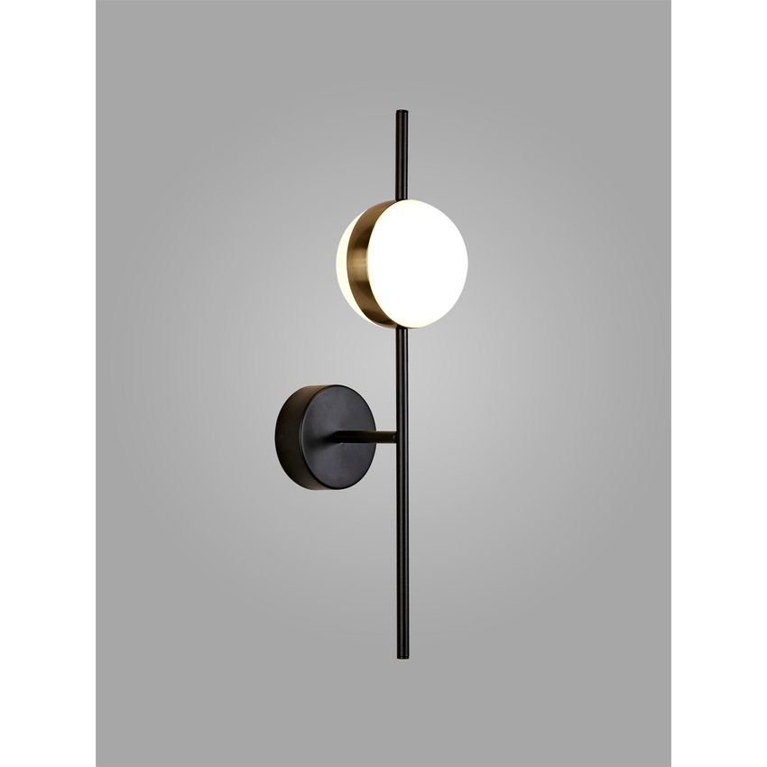 Photograph: Mantra Cuba LED Wall Light Black & Gold - 3000K