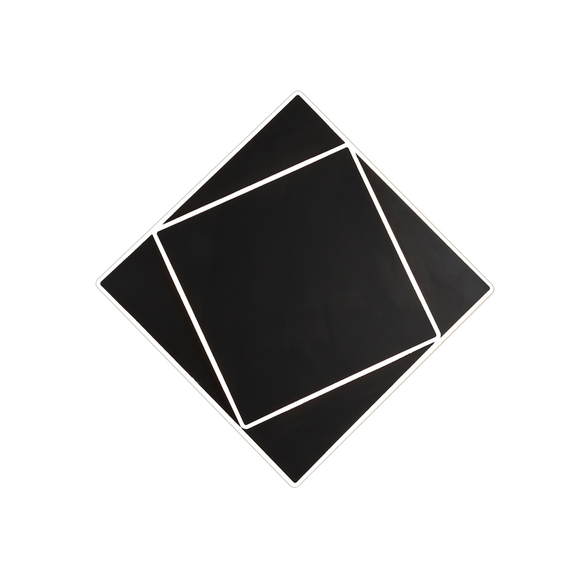 Photograph: Mantra Dakla Black Square Flush Led Wall/Ceiling Light - 3000K