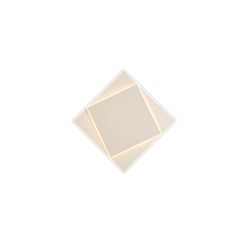 Photograph: Mantra Dakla White Large Square Flush Led Wall/Ceiling Light - 3000K