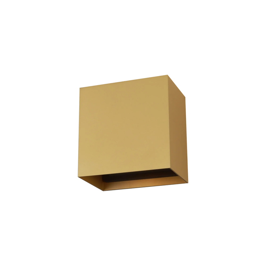 Photograph: Mantra Davos 20W Square Gold Led Adjustable Wall Light - IP54 - 3000K