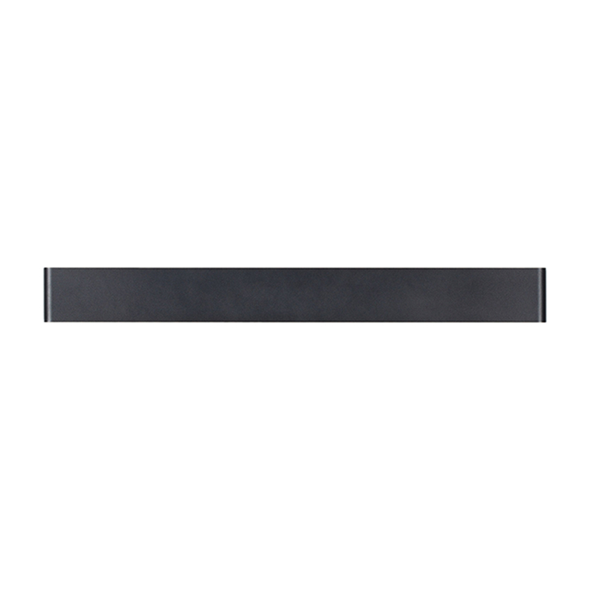 Photograph: Mantra Egeo Large 20W Slim Linear Horizontal Black Led Wall Light - 3000K