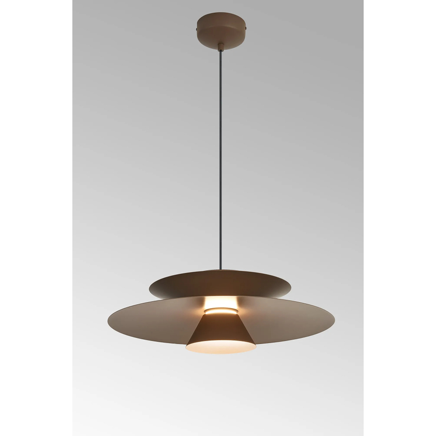 Photograph: Mantra Estrella 50cm Round Dark Coffee Modern Led Pendant - Dimmable - 3000K