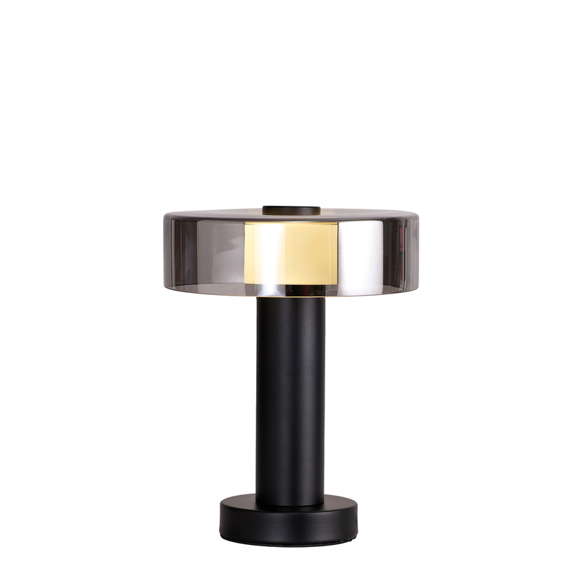 Photograph: Mantra Gin 1 Light Small Black Table Lamp