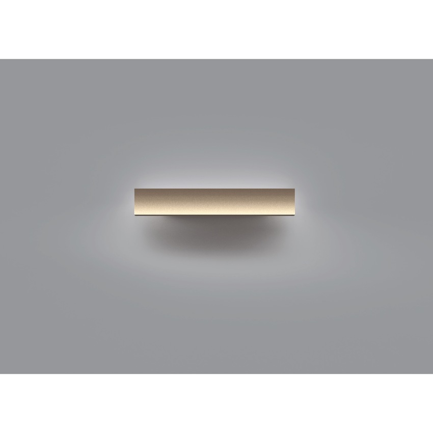 Photograph: Mantra Hanok Slim LED Linear Wall Light Sand Brown Small - 3000K