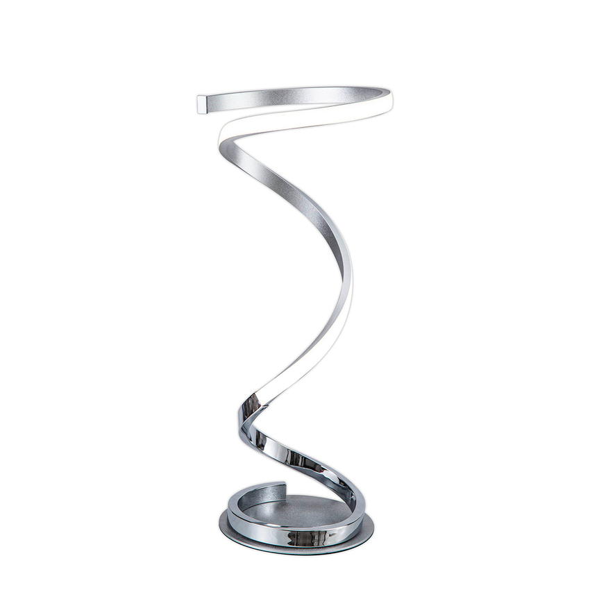 Photograph: Mantra Helix Modern Chrome Spiral Led Table Lamp Complete With In-line Switch - 3000K