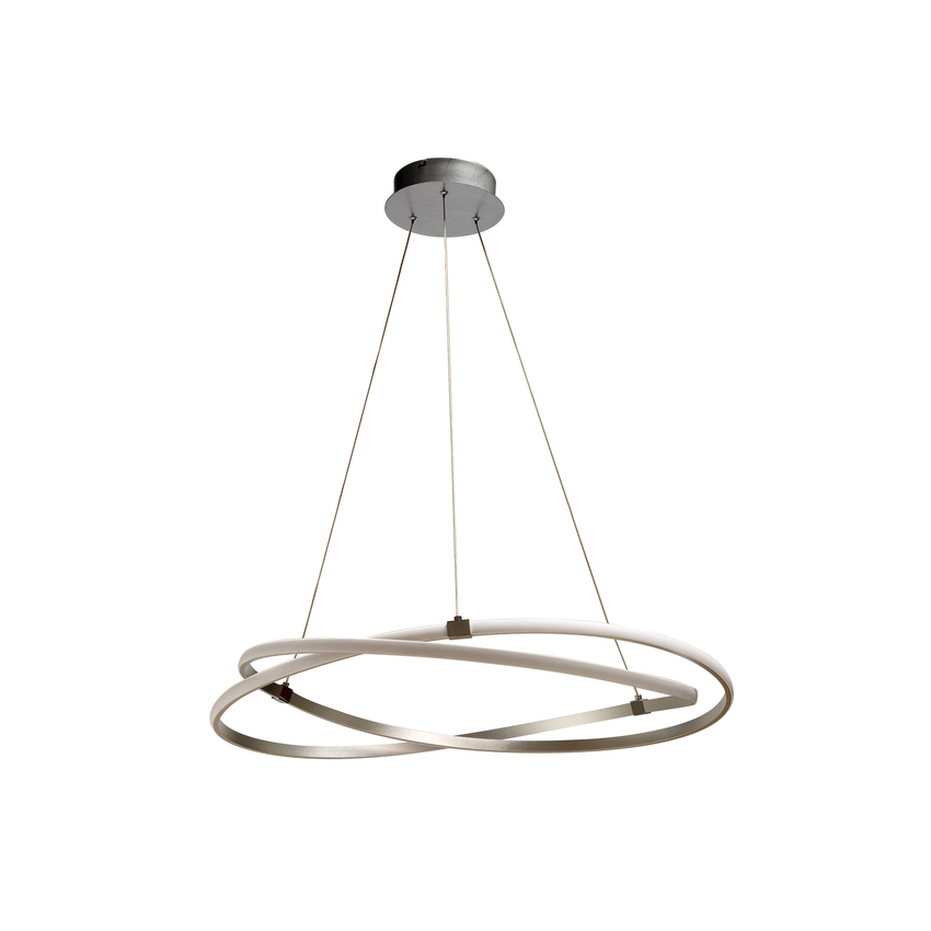 Photograph: Mantra Infinity Silver Large Led Ring Pendant Light - 3000K