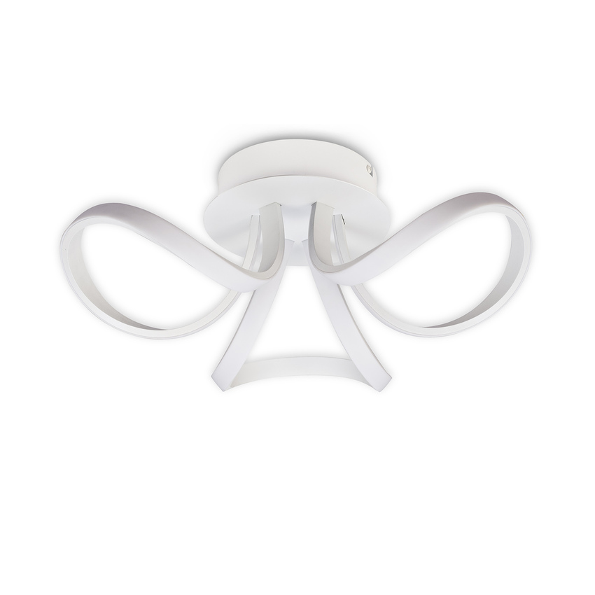 Photograph: Mantra Knot Three Loop White Flush Led Ceiling Light - 3000K