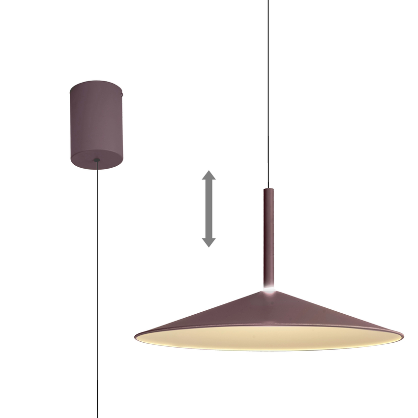 Photograph: Mantra Large Calice Coffee/White Rise And Fall Led Pendant Light - 3000K - M7892