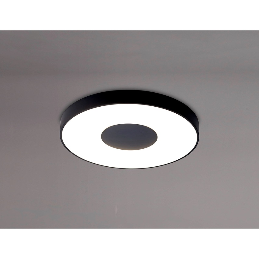 Photograph: Mantra Large Coin 80W LED Round Ceiling Light Black