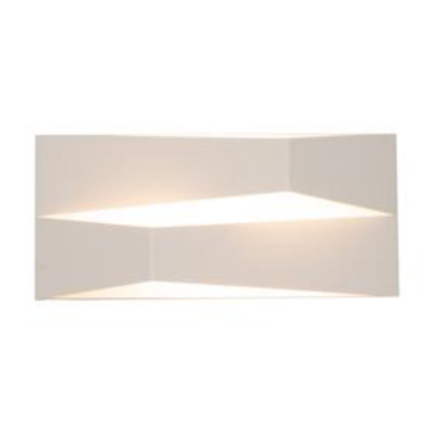 Photograph: Mantra Large Fuji 14W White Led Rectangle Wall Light - 3000K