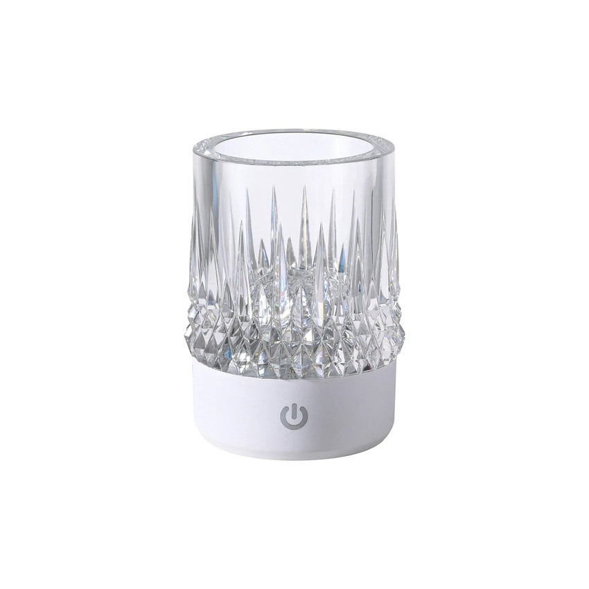 Photograph: Mantra Lax Matt White Rechargeable Battery Operated Led Table Lamp - IP44 - 3000K - 3 Stage Dimmable