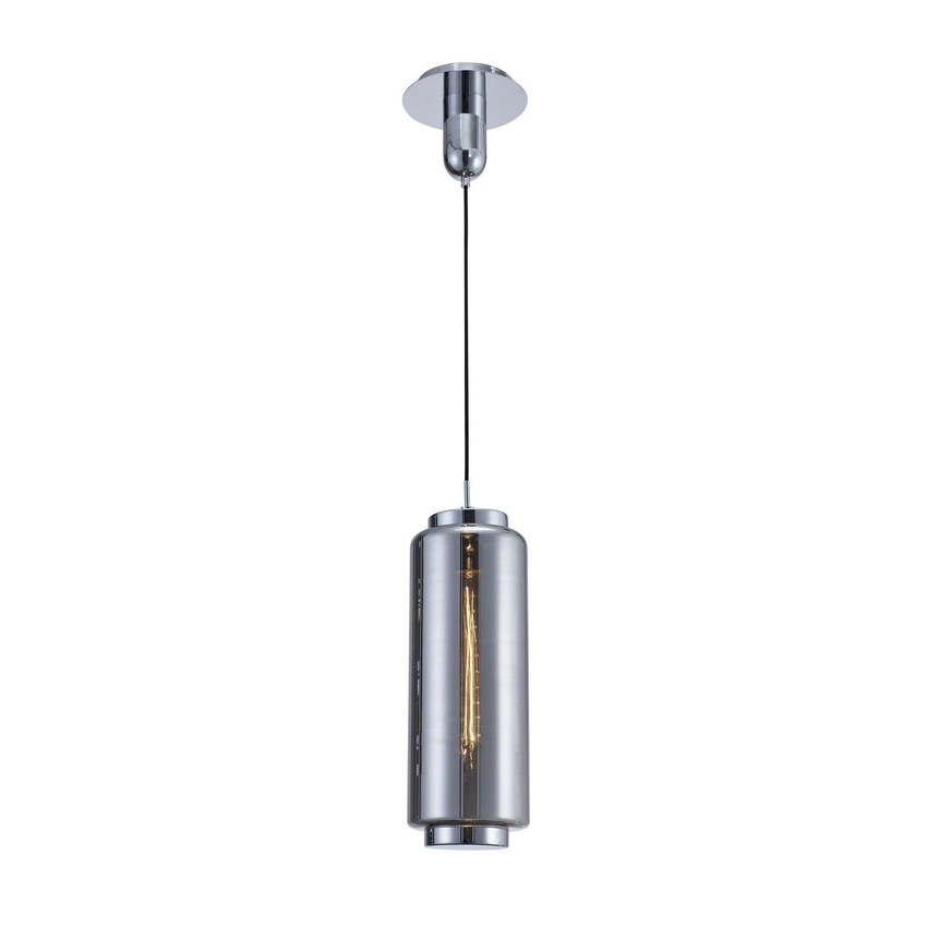 Photograph: Mantra M6197 Jarras Chrome/Ash Grey 20cm Round Glass Pendant