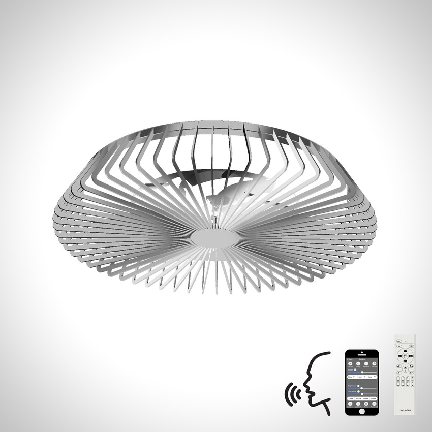 Photograph: Mantra M7122 Himalaya Silver Ceiling Fan Light C/W Remote Control