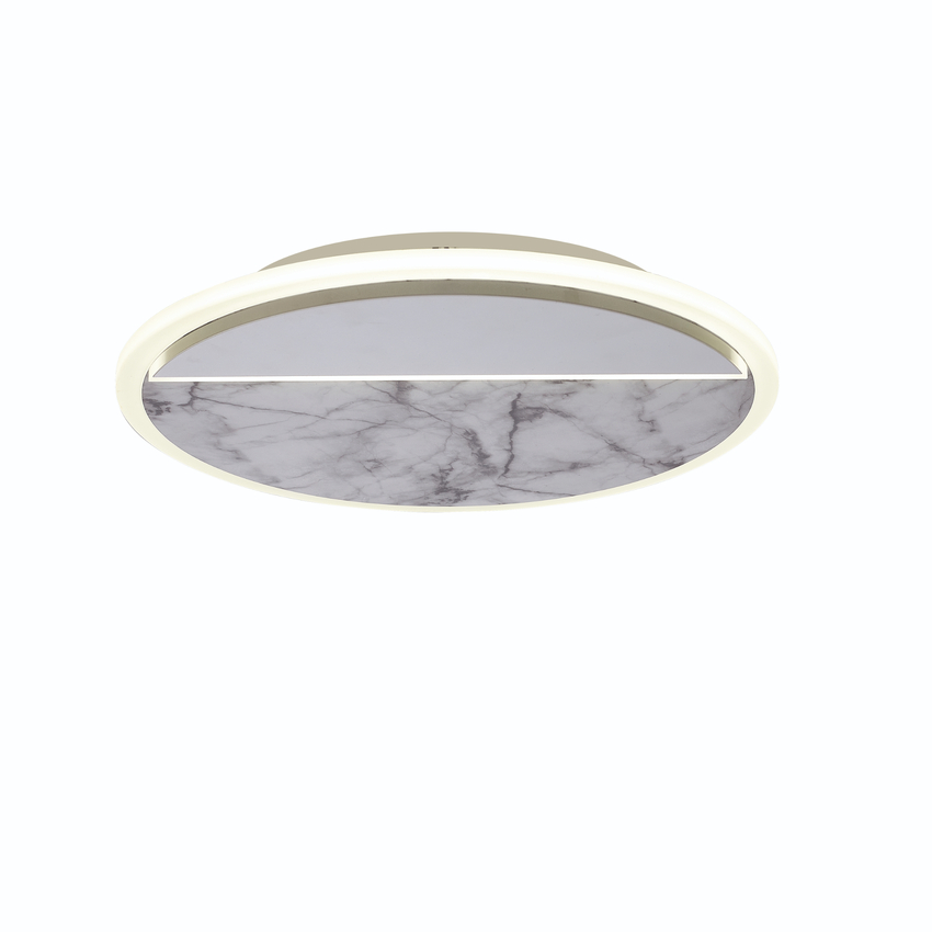 Photograph: Mantra Marmol White Marble Flush Led Ceiling Light - M8507 - 3000K