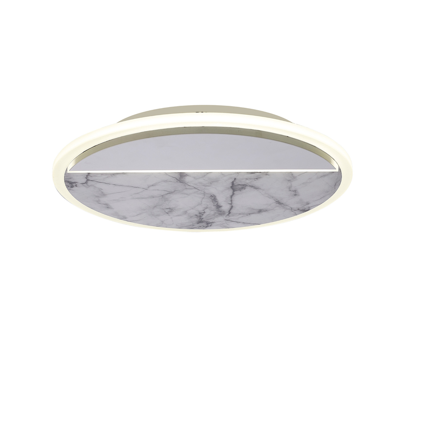 Photograph: Mantra Marmol White Marble LED Flush Ceiling Light, 3000K - Clearance