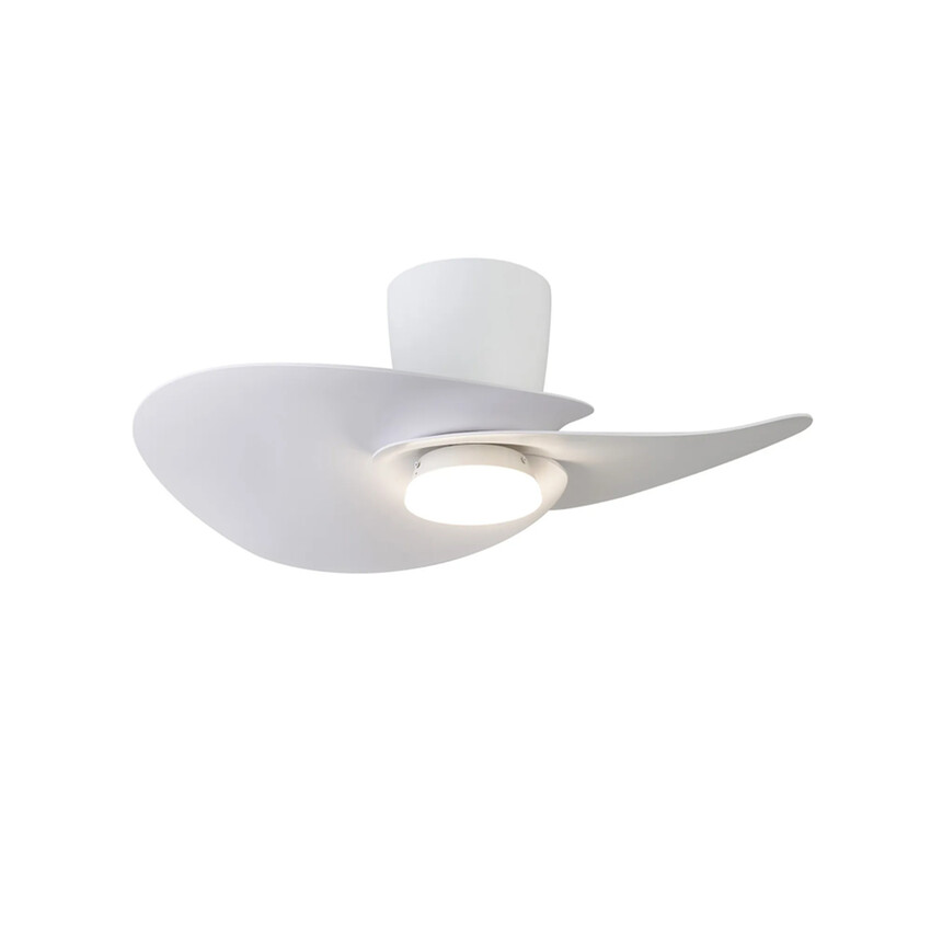 Photograph: Mantra Nenufar White Led Ceiling Fan Light Complete With Remote - 3000-5000K