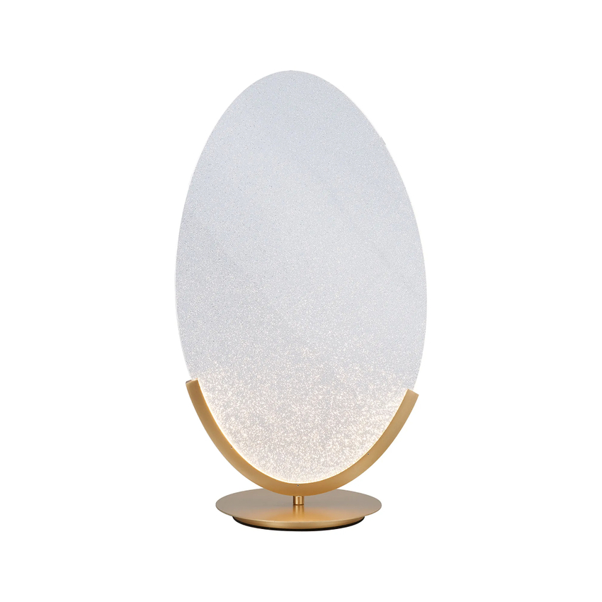 Photograph: Mantra Oasis 39 x 67cm Table Lamp Gold With Unique Acrylic Lens: 15W LED: 3000K: Dimmable