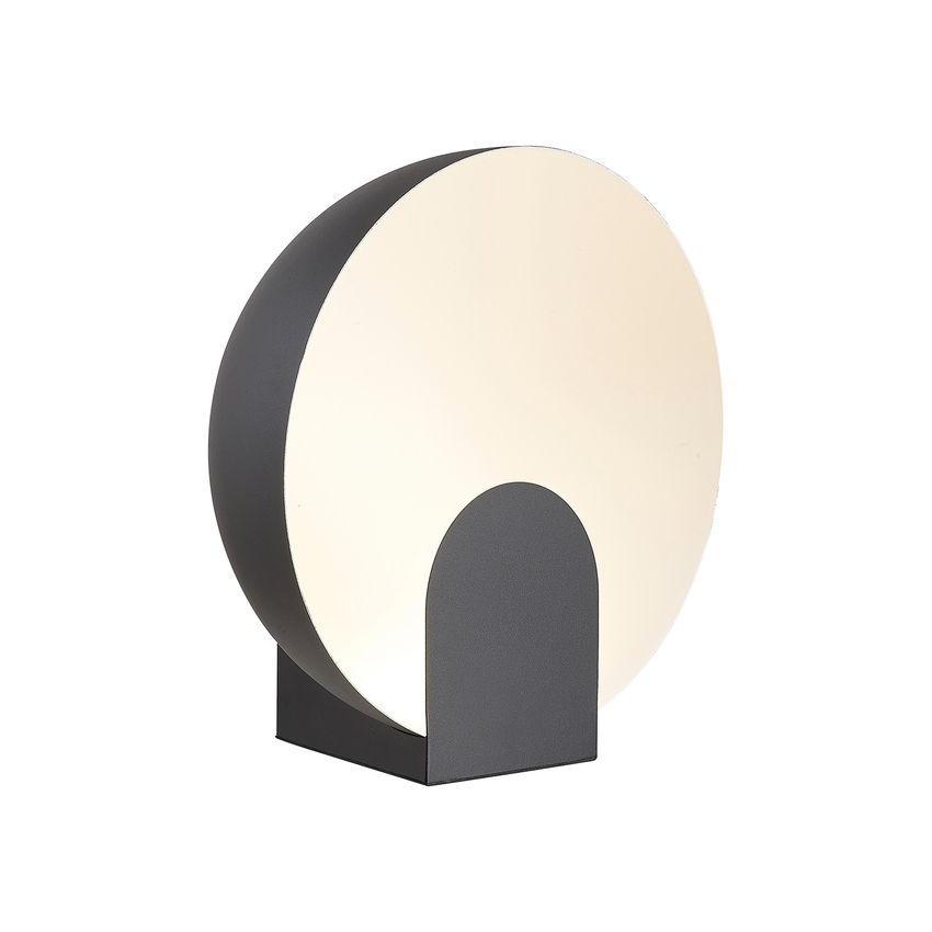 Photograph: Mantra Oculo Black Round Large Led Table Lamp - 3000K