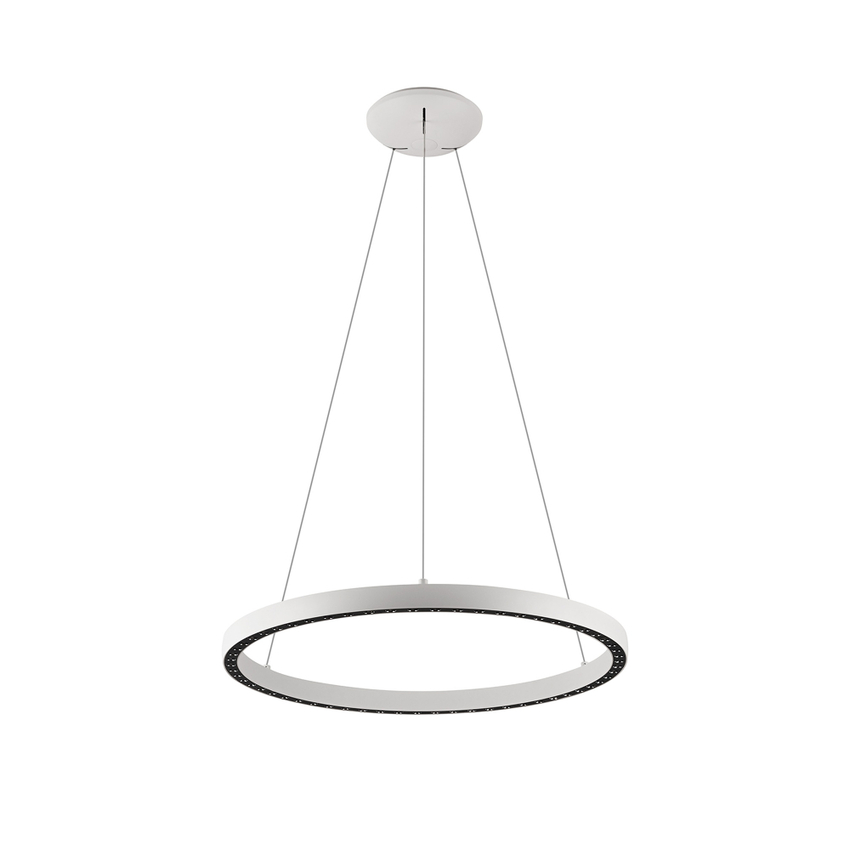 Photograph: Mantra Riumar 62cm White Led Ring Pendant Light - 3 Way Relay - 3000K