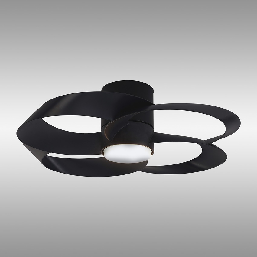 Photograph: Mantra Rose Modern Black Led Ceiling Fan Light Complete WIth Remote Control - 2700-5000K