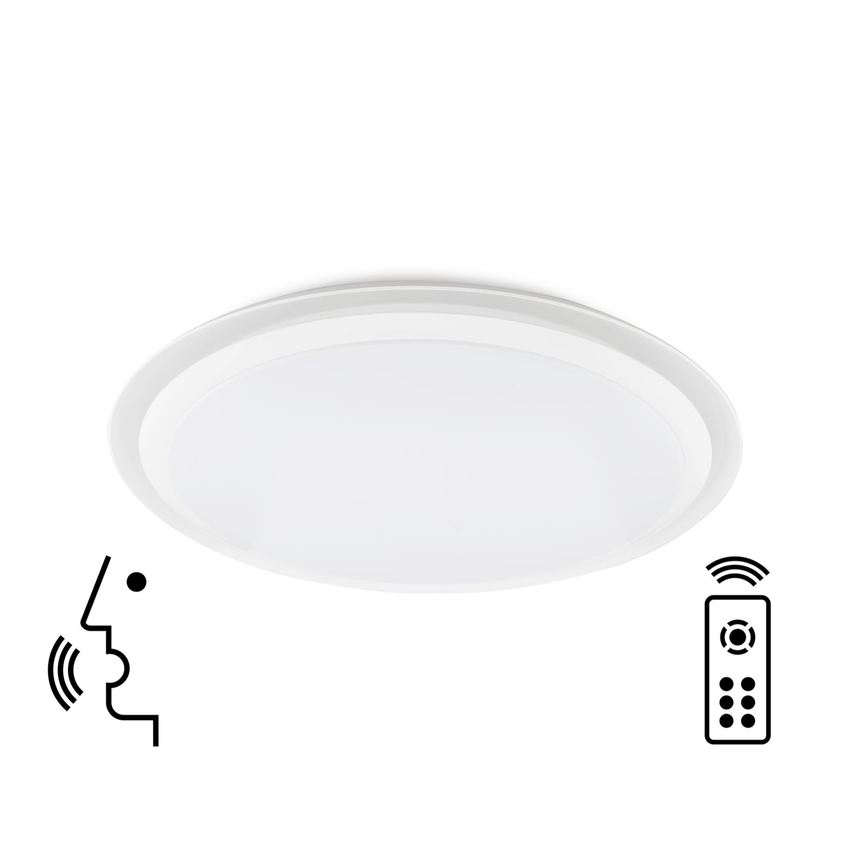 Photograph: Mantra Smart Edge Dimmable Large Flush Led Ceiling Light Complete With Remote Control - 3000-5000K