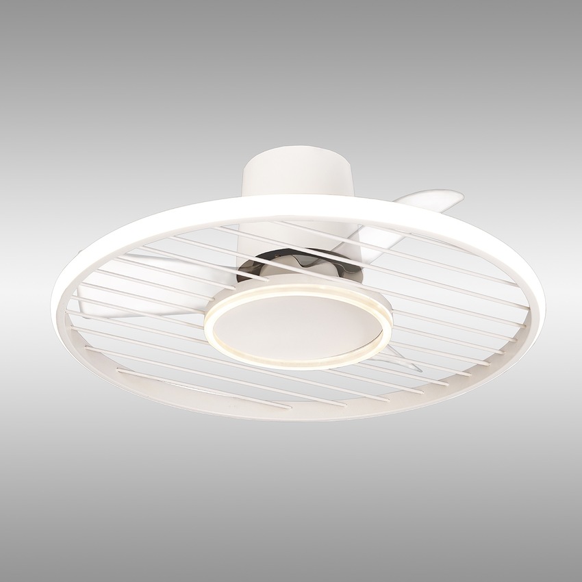 Photograph: Mantra Soho Fush White Led Ring Ceiling Fan Light Controllable Via Remote Or App - 2700K - 5000K