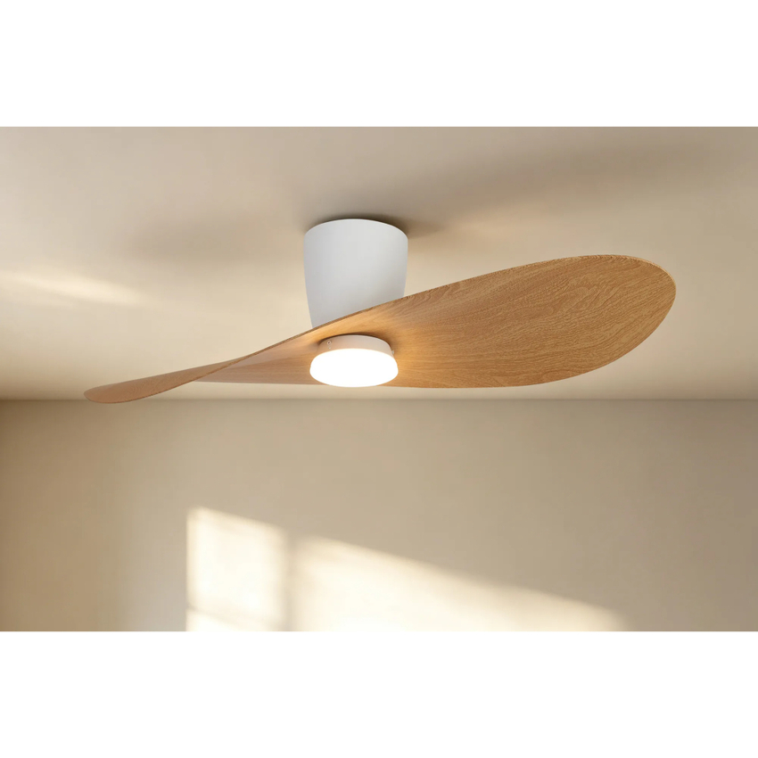 Photograph: Mantra Surfer Large White/Wood Led Ceiling Fan Light - 3000K-5000K Adjustable