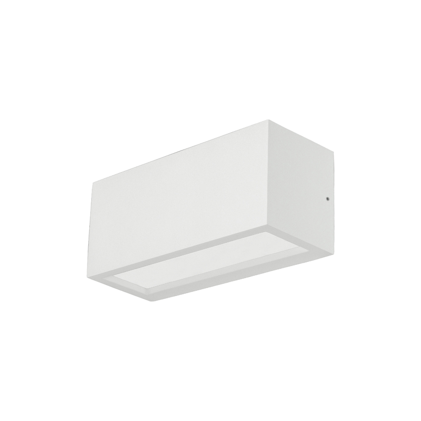 Photograph: Mantra Utah White Rectangular Up And Down Exterior Bulkhead Light Complete With Opal Lens - IP65