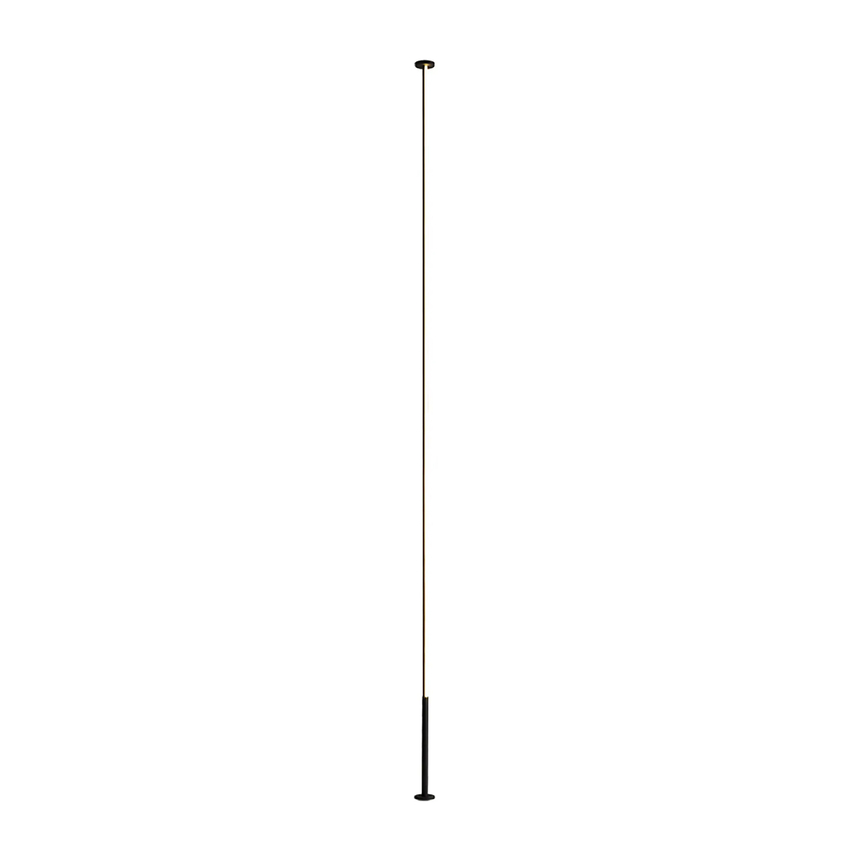 Photograph: Mantra Vertical Large White Slim 1 Light Led Dimmable Pole Floor Lamp - 3000K