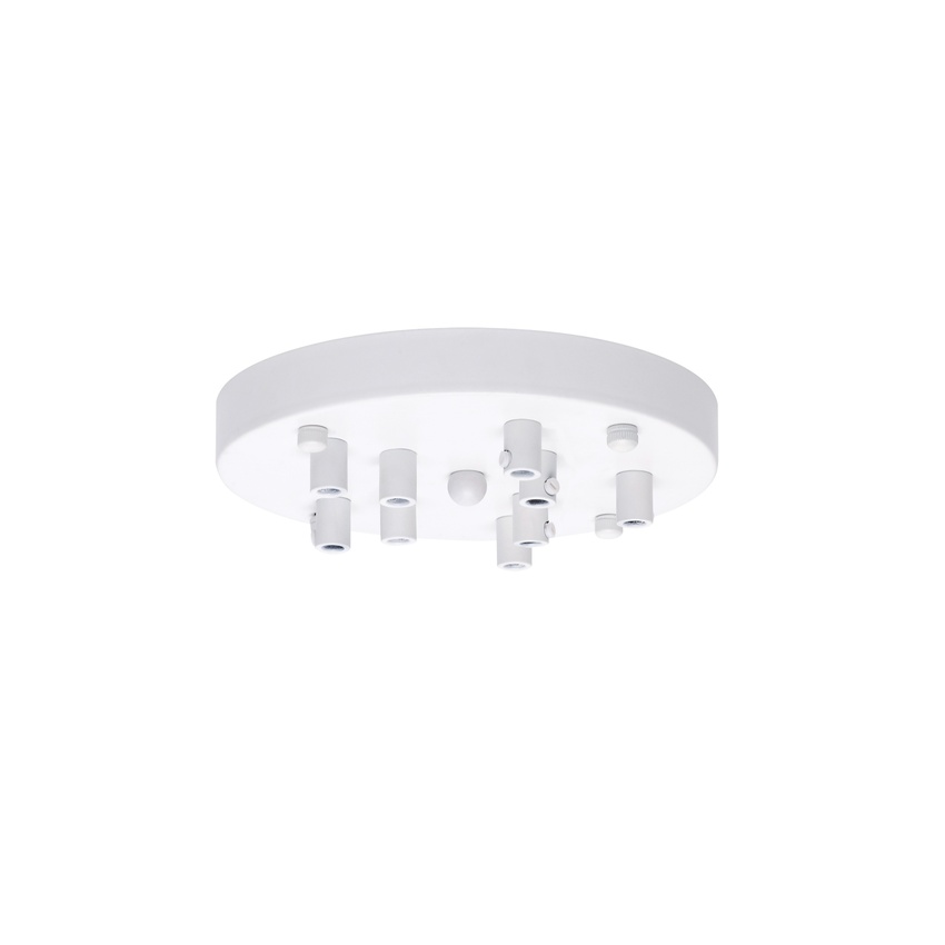 Photograph: Matt White 9 Hole Ceiling Rose With Cable Clamps