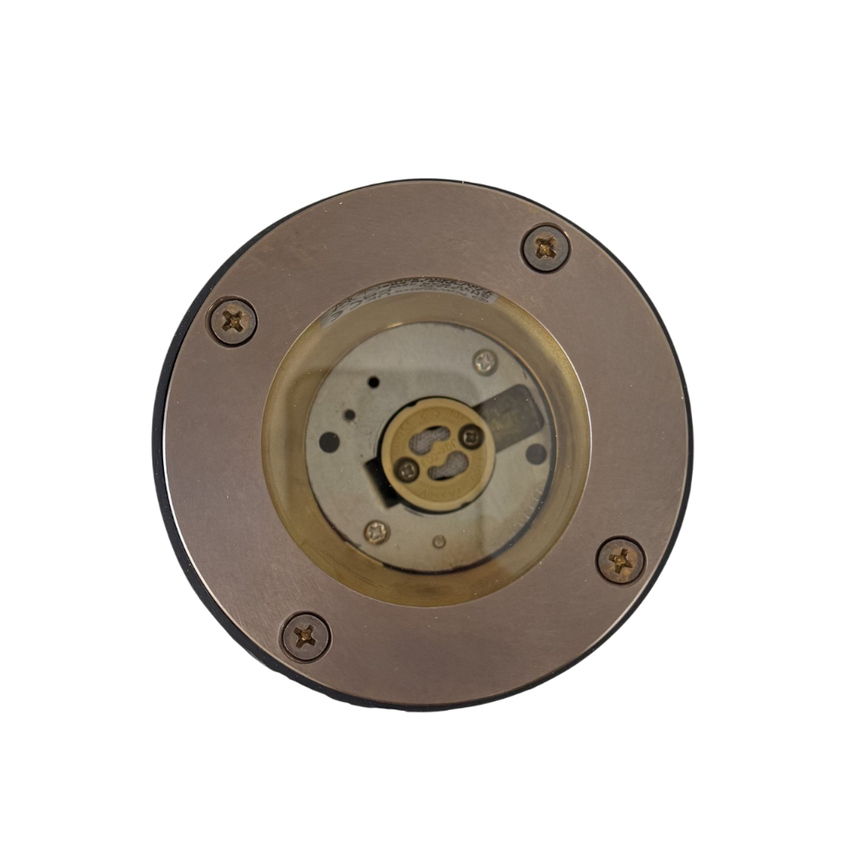 Photograph: Navigator Bertha Antique Brass Recessed Ground Light - IP67, Solid Brass, Coastal