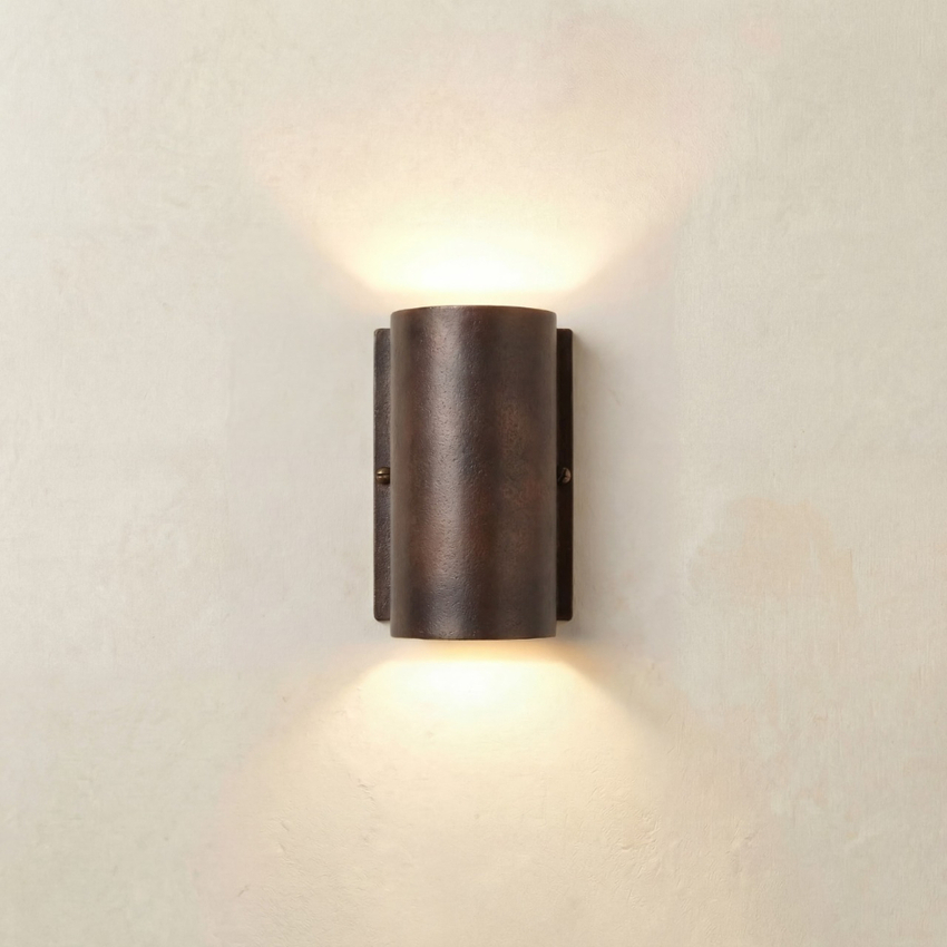 Photograph: Navigator Pharos Compact Antique Brass Up And Down Exterior Wall Light - IP44, Solid Brass, Coastal