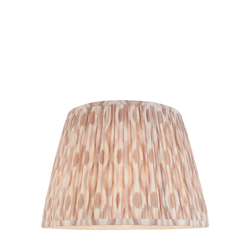 Photograph: Neutral Ikat Fabric 40cm Shade - E14/E27/B22 With Fixed Metal Gimbal