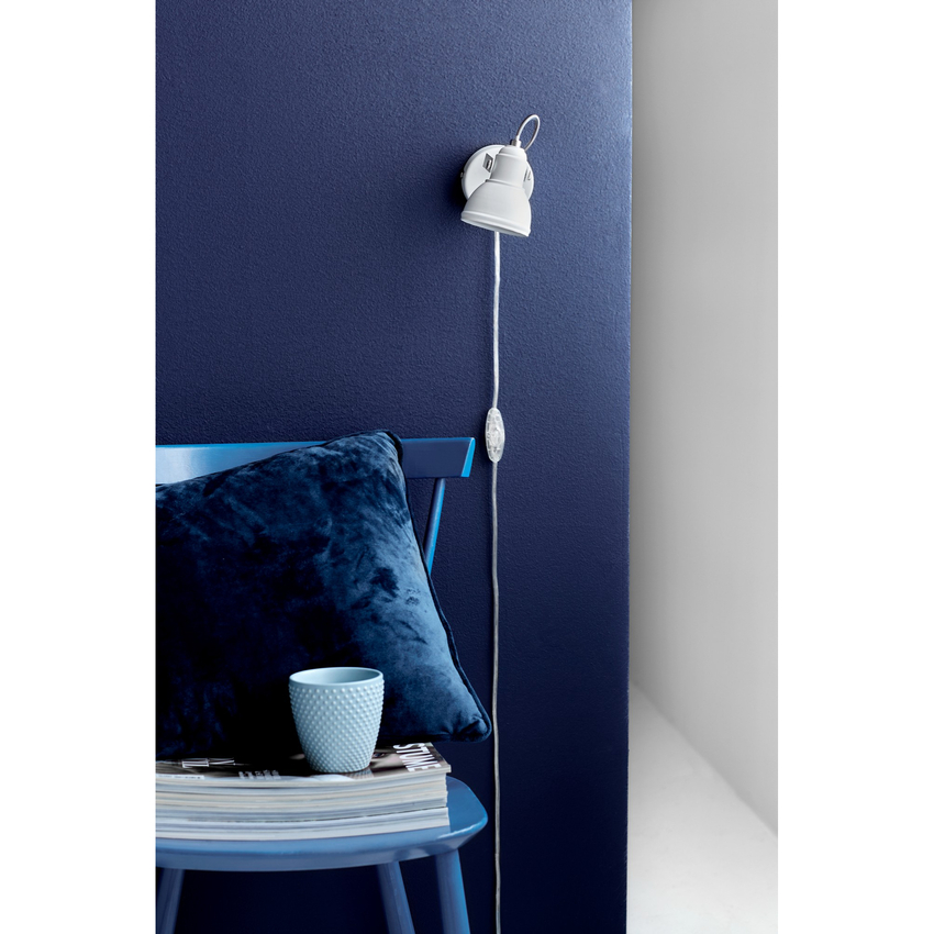 Photograph: Nordlux Aslak White Adjustable Plug In Wall Light