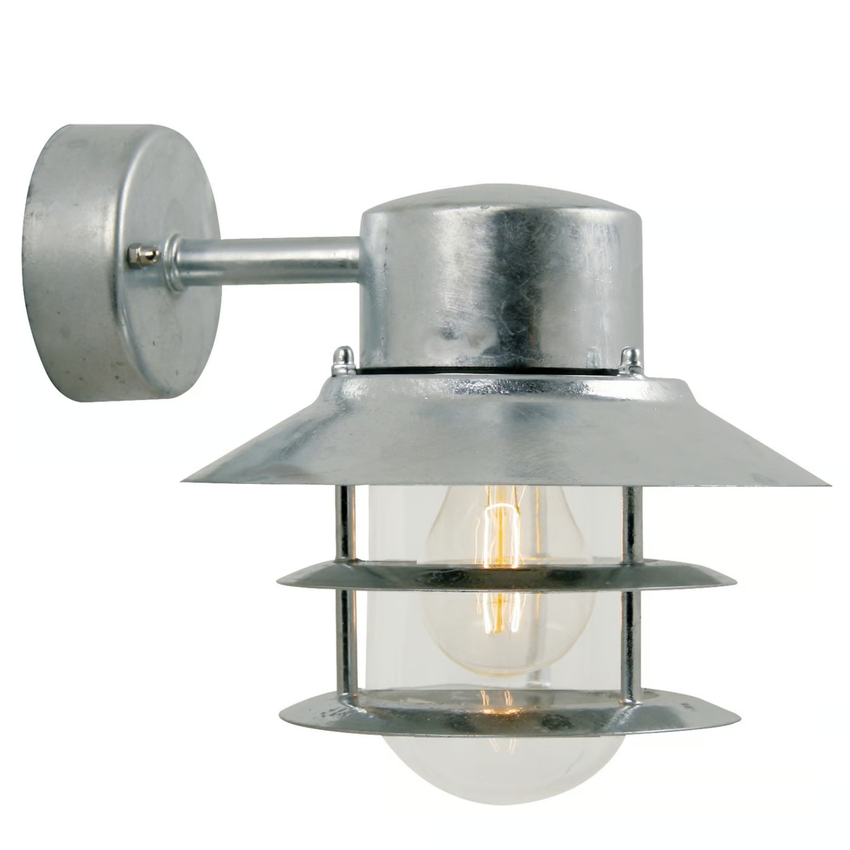Photograph: Nordlux Blokhus Down Wall Light Galvanized