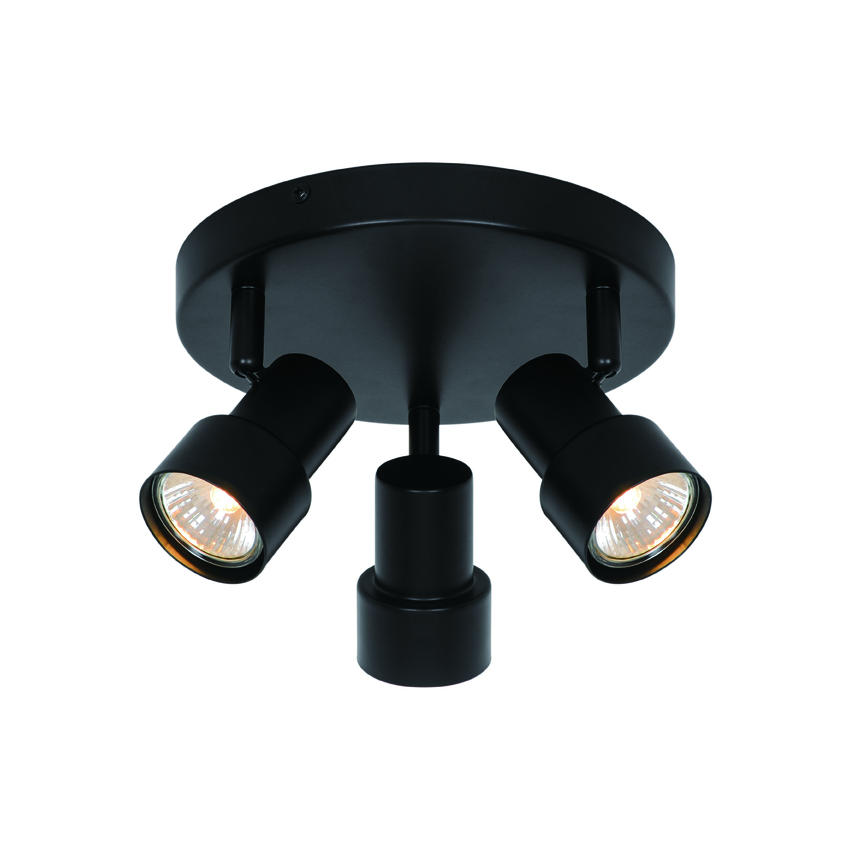 Photograph: Nordlux Boston 3-rondel Ceiling Light Black