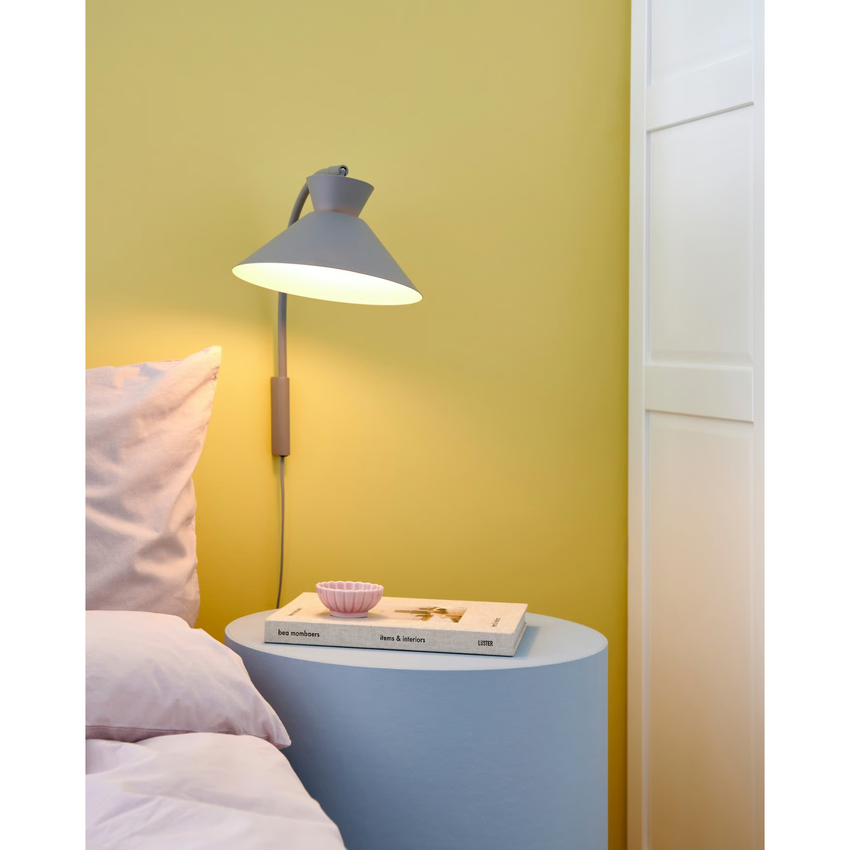 Photograph: Nordlux Dial Grey Adjustable Metal Plug In Wall Light