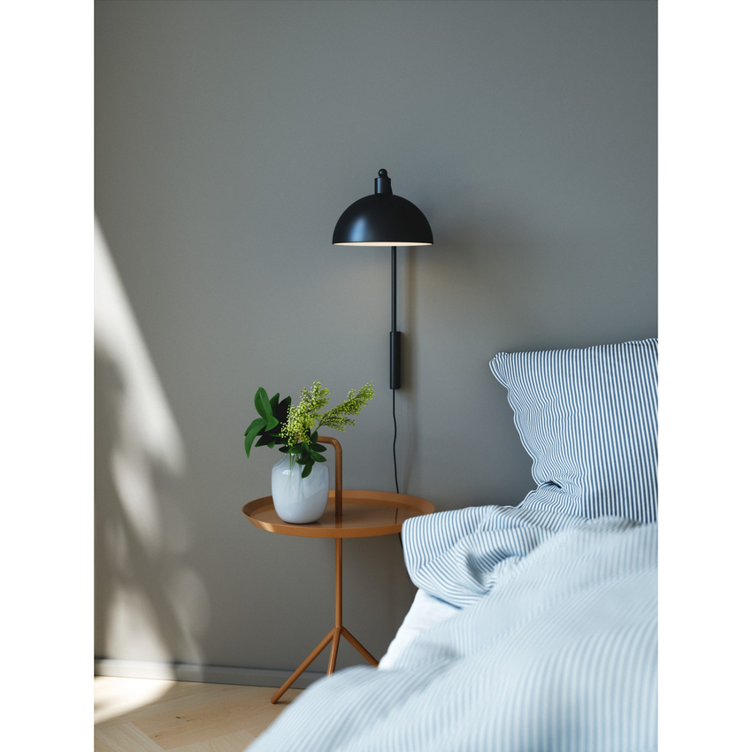 Photograph: Nordlux Ellen 20 Large Black Plug In Wall Light