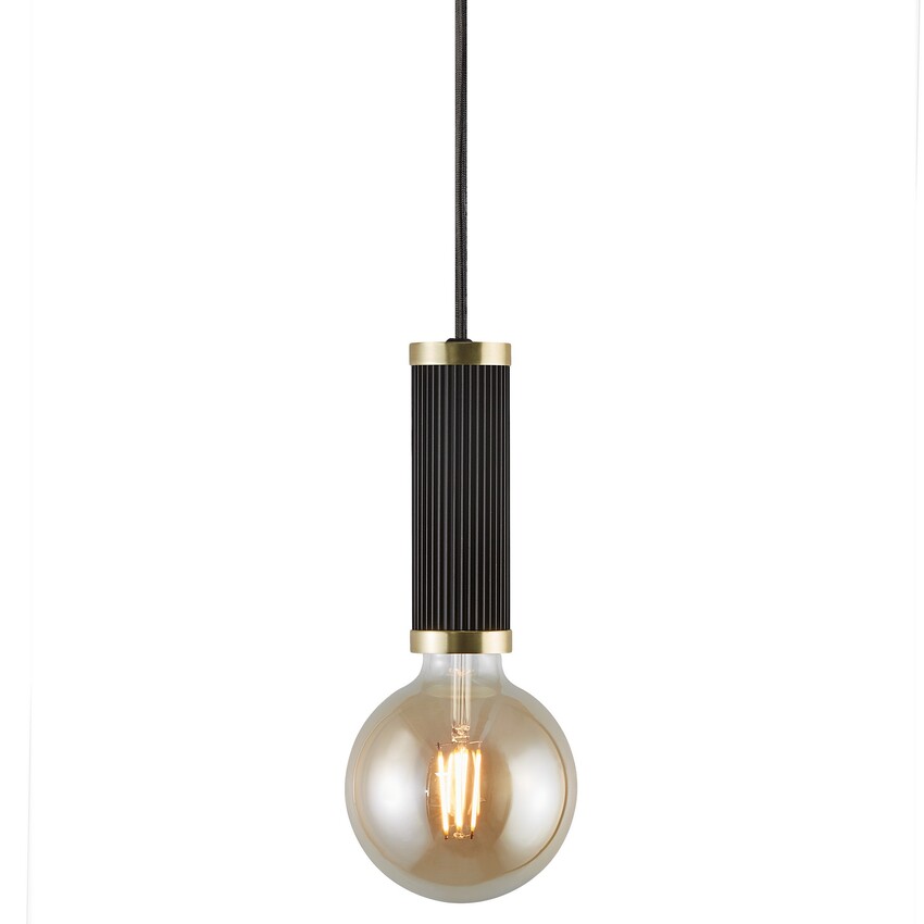 Photograph: Nordlux Galloway Pendant Kit Black/Brass