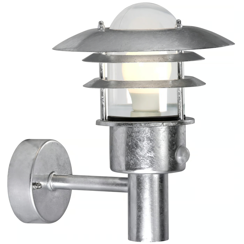 Photograph: Nordlux Lønstrup 22 Sensor Wall Light Galvanized