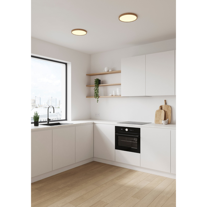 Photograph: Nordlux Oja 29 2700K 3- Step Ceiling Light Wood Foil
