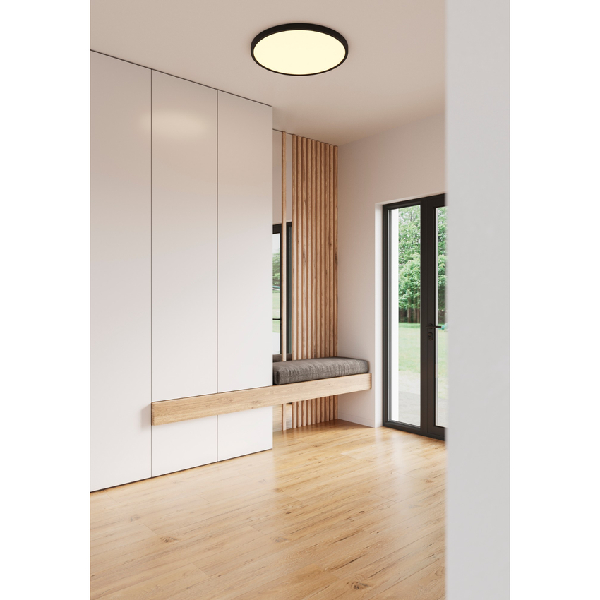 Photograph: Nordlux Oja Smart 60 Ceiling Light Black