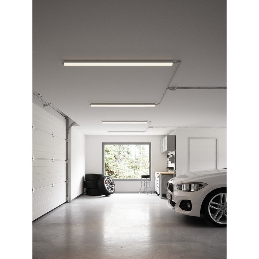Photograph: Nordlux Westport 60 Single Batten Light Fitting Grey
